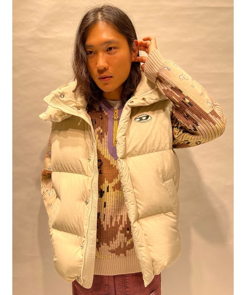 DIESEL カモフラージュニットセーター　メンズ　サイズL相当 DIESEL（ディーゼル）の「メンズ ニット カモフラ（ニット/セーター