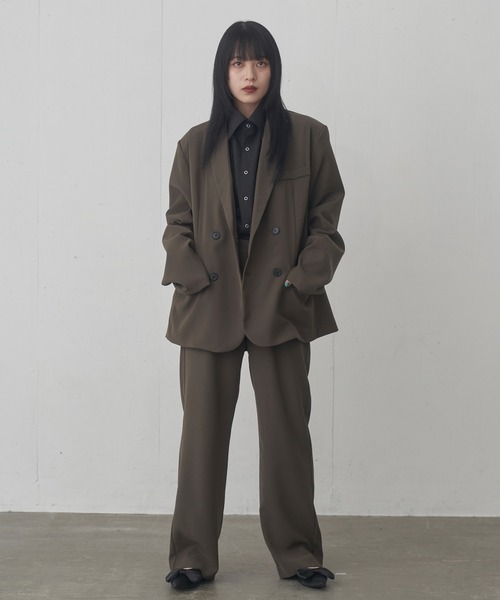FEKETE（フェケテ）の「HIGH-WAISTED WIDE TROUSERS / ハイウエストワイドスラックス（スラックス・メンズ・ブラウン/ブラック・SMALL/MEDIUM/LARGE）」の11枚目の写真
