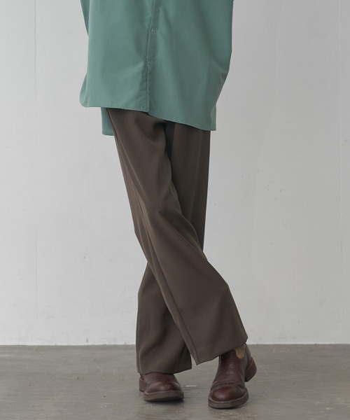 FEKETE（フェケテ）の「HIGH-WAISTED WIDE TROUSERS / ハイウエストワイドスラックス（スラックス・メンズ・ブラウン/ブラック・SMALL/MEDIUM/LARGE）」の18枚目の写真
