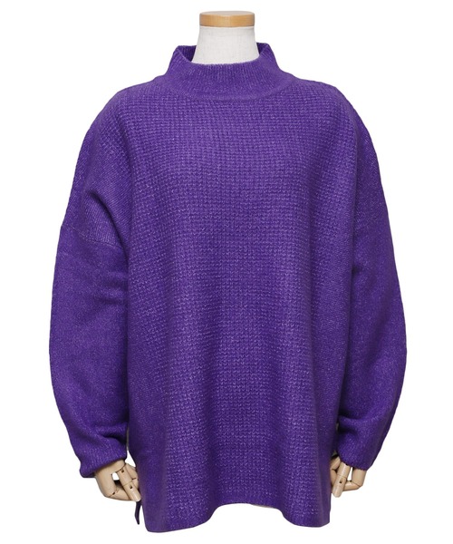 reca（レカ）の「ビッグシルエットハイネックニット（ニット/セーター・レディース・オートミール/ブラック/ベージュ/パープル・FREE）」の15枚目の写真