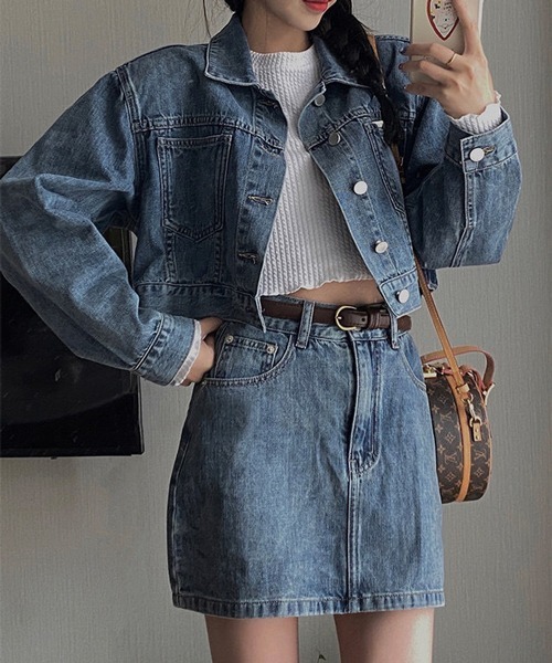 HALEY PESCA(ヘーリーペスカ)の「HALEY PESCA/デニムジャケット&ミニスカート セットアップ(セットアップ・レディース・ブラック/ブルー系その他・SMALL/MEDIUM/LARGE)」の8枚目の写真