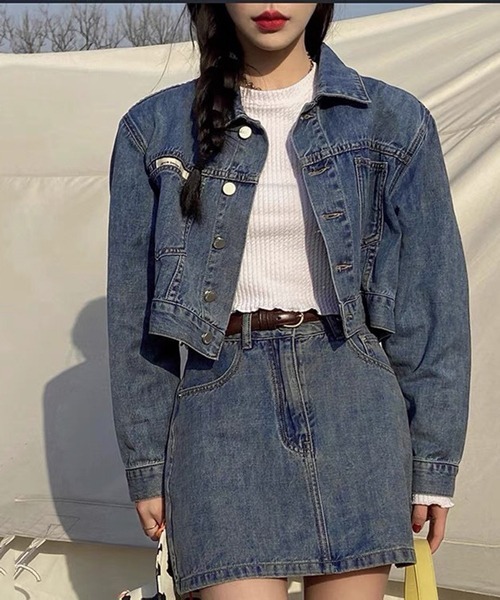 HALEY PESCA(ヘーリーペスカ)の「HALEY PESCA/デニムジャケット&ミニスカート セットアップ(セットアップ・レディース・ブラック/ブルー系その他・SMALL/MEDIUM/LARGE)」の6枚目の写真