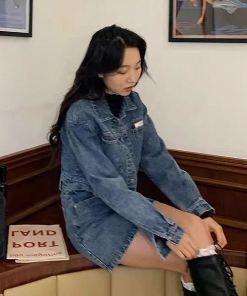 HALEY PESCA(ヘーリーペスカ)の「HALEY PESCA/デニムジャケット&ミニスカート セットアップ(セットアップ・レディース・ブラック/ブルー系その他・SMALL/MEDIUM/LARGE)」の4枚目の写真