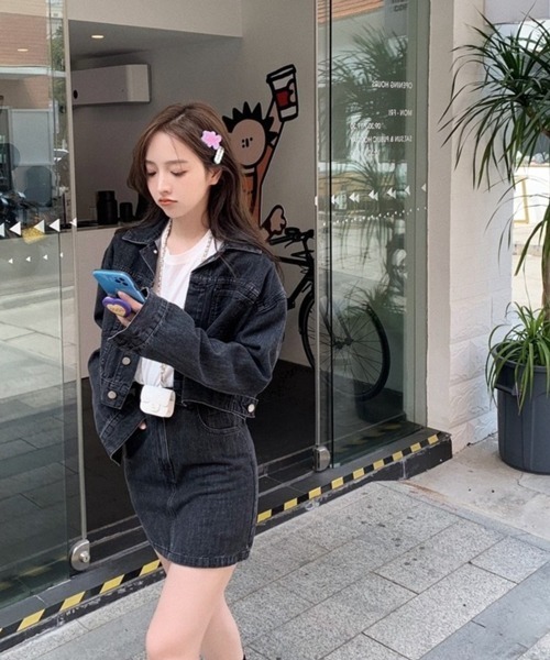 HALEY PESCA(ヘーリーペスカ)の「HALEY PESCA/デニムジャケット&ミニスカート セットアップ(セットアップ・レディース・ブラック/ブルー系その他・SMALL/MEDIUM/LARGE)」の12枚目の写真