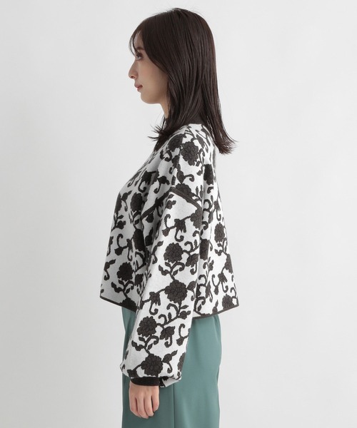 Andemiu（アンデミュウ）の「アラベスクフラワーニット172618（ニット/セーター・レディース・チャコールグレー/ブラウン/グリーン・FREE）」の18枚目の写真