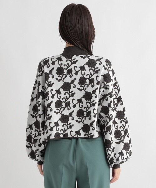 Andemiu（アンデミュウ）の「アラベスクフラワーニット172618（ニット/セーター・レディース・チャコールグレー/ブラウン/グリーン・FREE）」の20枚目の写真