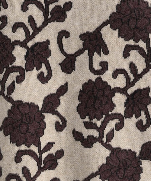 Andemiu（アンデミュウ）の「アラベスクフラワーニット172618（ニット/セーター・レディース・チャコールグレー/ブラウン/グリーン・FREE）」の10枚目の写真