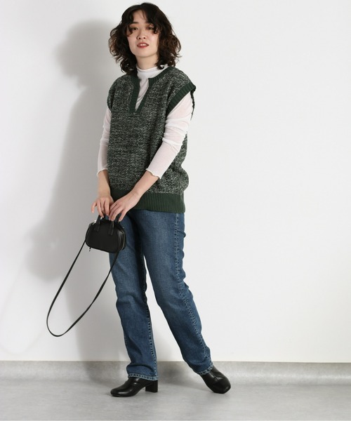 cepo(セポ)の「ツイードチェック ニットベスト(ベスト・レディース・ブラック/イエロー/グリーン・M)」の20枚目の写真