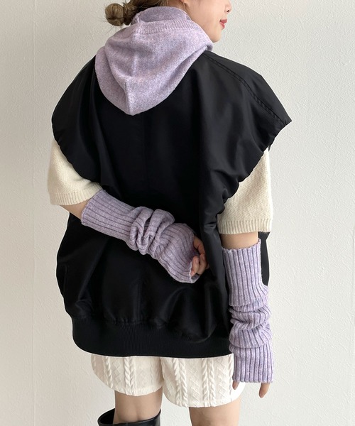 w closet（ダブルクローゼット）の「【2WAY】MA-1（MA-1・レディース・ブラック/ライトベージュ/ライトカーキ・FREE）」の8枚目の写真