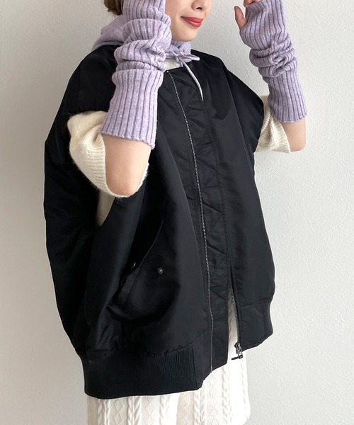 w closet（ダブルクローゼット）の「【2WAY】MA-1（MA-1・レディース・ブラック/ライトベージュ/ライトカーキ・FREE）」の12枚目の写真