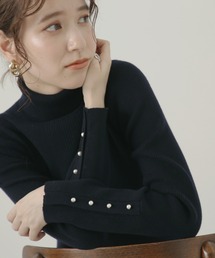 N.（N. Natural Beauty Basic） | 【追加生産】◆パールボタンタートルネックニット(ニット/セーター)