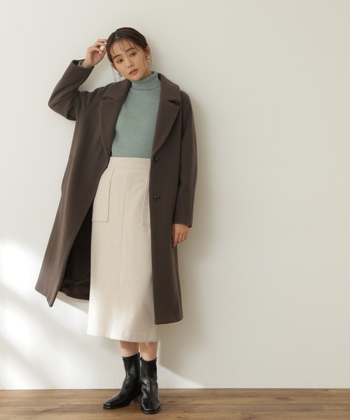 N.（N. Natural Beauty Basic）（エヌエヌナチュラルビューティーベーシック）の「【追加生産】◆パールボタンタートルネックニット（ニット/セーター・レディース・オフホワイト/ネイビー/ベージュ/ミント・MEDIUM）」の14枚目の写真