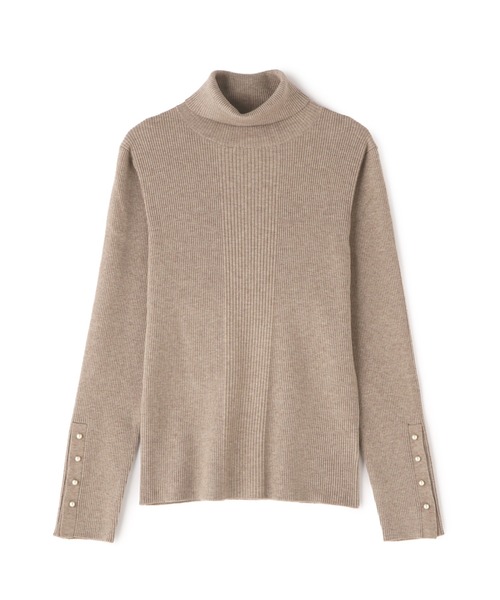 N.（N. Natural Beauty Basic）（エヌエヌナチュラルビューティーベーシック）の「【追加生産】◆パールボタンタートルネックニット（ニット/セーター・レディース・オフホワイト/ネイビー/ベージュ/ミント・MEDIUM）」の11枚目の写真