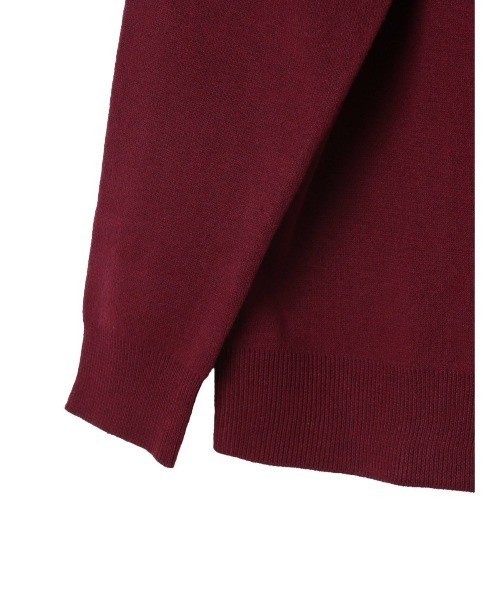 semantic design（セマンティックデザイン）の「【ストレッチ ウォッシャブル ルーズフィット】セマンティックデザイン ロゴ ニットプルパーカー（ニット/セーター・メンズ・ボルドー/グレー・MEDIUM/LARGE/X-LARGE）」の9枚目の写真