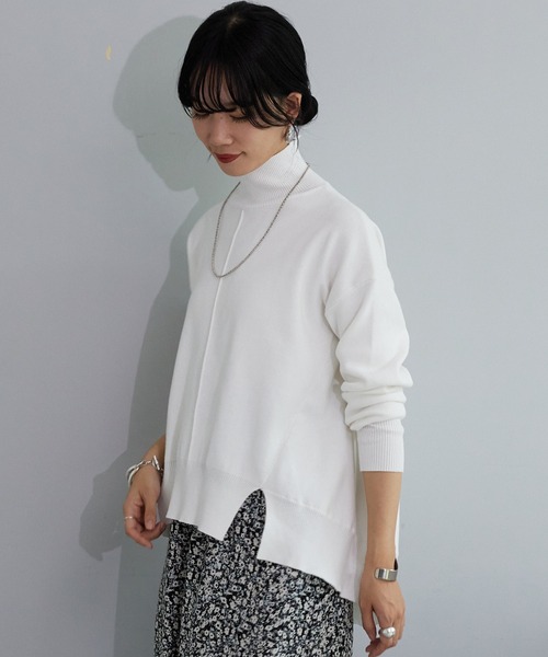 SHENERY（シーナリー）の「総針ハイネックニットプルオーバー（ニット/セーター・レディース・オフホワイト/グリーン/ブラック・FREE）」の10枚目の写真