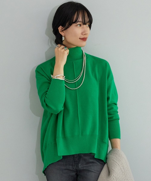 SHENERY（シーナリー）の「総針ハイネックニットプルオーバー（ニット/セーター・レディース・オフホワイト/グリーン/ブラック・FREE）」の7枚目の写真