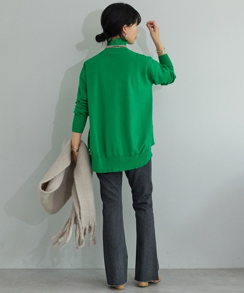 SHENERY（シーナリー）の「総針ハイネックニットプルオーバー（ニット/セーター・レディース・オフホワイト/グリーン/ブラック・FREE）」の14枚目の写真