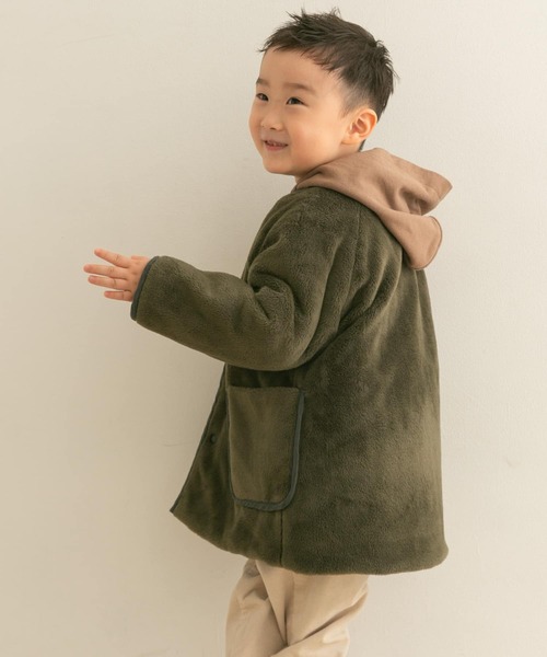 URBAN RESEARCH DOORS(アーバンリサーチドアーズ)の「リバーシブルフリースコート(KIDS)(その他アウター・キッズ・ベージュ系その他/ブルー系その他・105/120/135)」の19枚目の写真