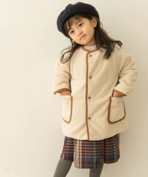 URBAN RESEARCH DOORS(アーバンリサーチドアーズ)の「リバーシブルフリースコート(KIDS)(その他アウター・キッズ・ベージュ系その他/ブルー系その他・105/120/135)」の4枚目の写真