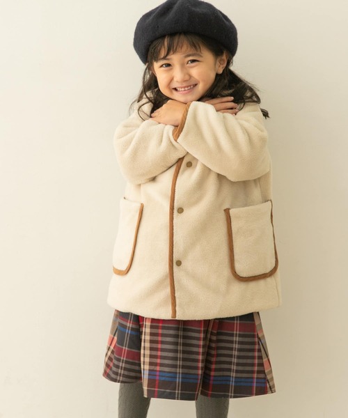 URBAN RESEARCH DOORS(アーバンリサーチドアーズ)の「リバーシブルフリースコート(KIDS)(その他アウター・キッズ・ベージュ系その他/ブルー系その他・105/120/135)」の8枚目の写真