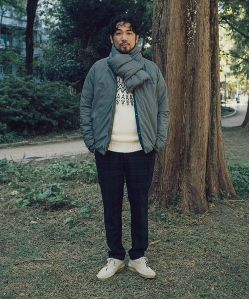 URBAN RESEARCH DOORS（アーバンリサーチドアーズ）の「『別注』NANGA×DOORS　ダウンマフラー（マフラー・メンズ・ブラック/オリーブ/チャコールグレー/カーキ・-）」の18枚目の写真