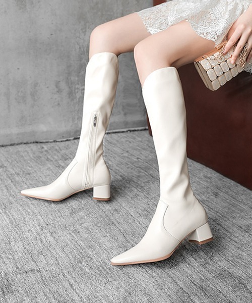 SVEC（シュベック）の「ミニマル ウエスタン ニーハイブーツ（ブーツ・レディース・ブラック/アイボリー・35/36/37/38/39/40）」の11枚目の写真