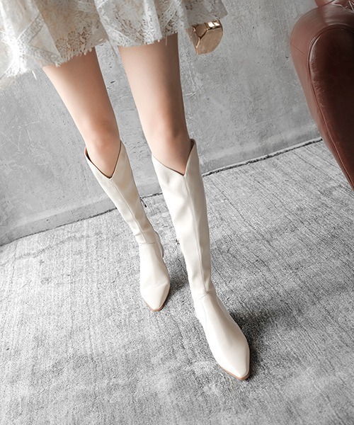 SVEC（シュベック）の「ミニマル ウエスタン ニーハイブーツ（ブーツ・レディース・ブラック/アイボリー・35/36/37/38/39/40）」の9枚目の写真