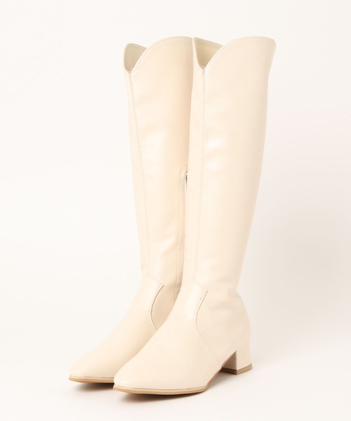 SVEC（シュベック）の「ミニマル ウエスタン ニーハイブーツ（ブーツ・レディース・ブラック/アイボリー・35/36/37/38/39/40）」の15枚目の写真