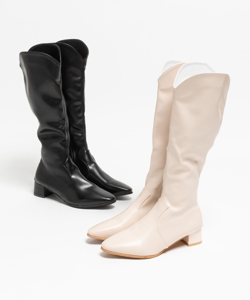 SVEC（シュベック）の「ミニマル ウエスタン ニーハイブーツ（ブーツ・レディース・ブラック/アイボリー・35/36/37/38/39/40）」の17枚目の写真