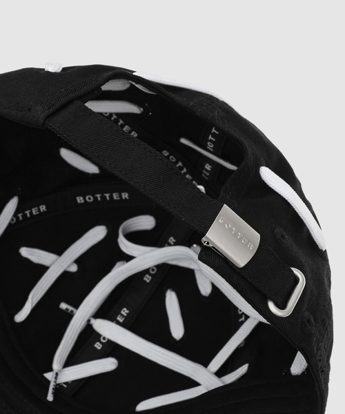 BOTTER(ボッター)の「BOTTER CAP WITH SHOELACES(キャップ・メンズ・ブラック・ONE SIZE)」の3枚目の写真