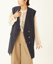 journal standard L'essage | オーナメントボタンノーカラーベスト(ベスト)