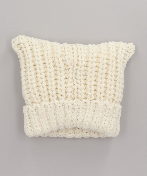 ca4la MIAO 3 カシラ　ニットキャップ　猫耳 MIAO LI(ONESIZE WHITE): ニットキャップ｜帽子通販｜CA4LA