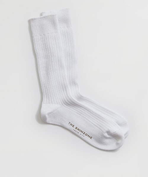 THE SHINZONE(ザ シンゾーン)の「THE SHINZONE/シンゾーン バギーソックス BAGGY SOX(ソックス/靴下・レディース・イエロー/ホワイト/グリーン/ピンク/ナチュラル/ブルー/ヘザーグレー/パープル/ブルーグリーン・FREE)」の1枚目の写真