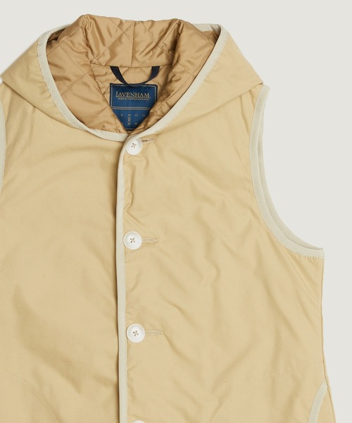 LAVENHAM（ラベンハム）の「COTTON HOODED GILET WOMENS / コットン フーデッド ジレ ウィメンズ（ベスト・レディース・ベージュ系その他/ホワイト・10/8/12）」の11枚目の写真