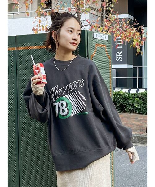 Ungrid(アングリッド)の「ヴィンテージロゴルーズスウェット(スウェット・レディース・チャコールグレー/ネイビー/オフホワイト・FREE)」の21枚目の写真