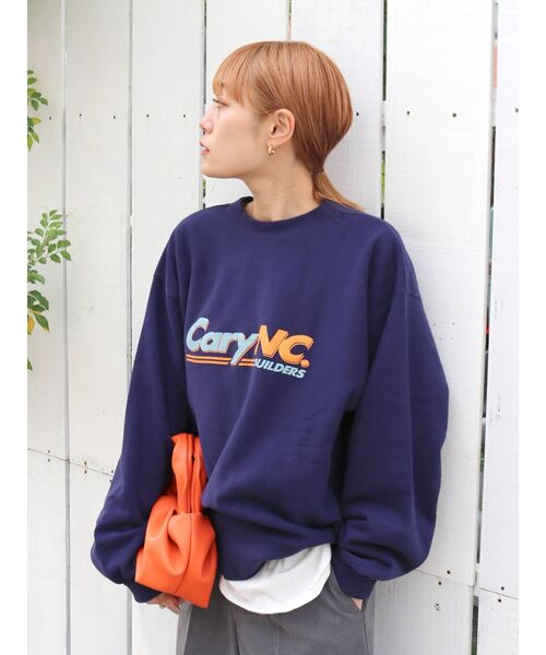 Ungrid(アングリッド)の「ヴィンテージロゴルーズスウェット(スウェット・レディース・チャコールグレー/ネイビー/オフホワイト・FREE)」の13枚目の写真