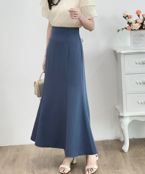 ECLIN（エクラン）の「バックレースアップマーメイドロングスカート（スカート・レディース・ブラック/ダークブラウン/ベージュ/ブルー/ピンク/ライトグリーン・S/M）」の5枚目の写真