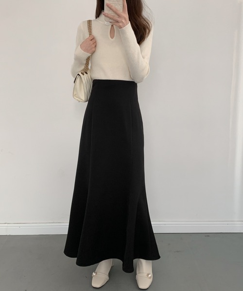 ECLIN（エクラン）の「バックレースアップマーメイドロングスカート（スカート・レディース・ブラック/ダークブラウン/ベージュ/ブルー/ピンク/ライトグリーン・S/M）」の15枚目の写真