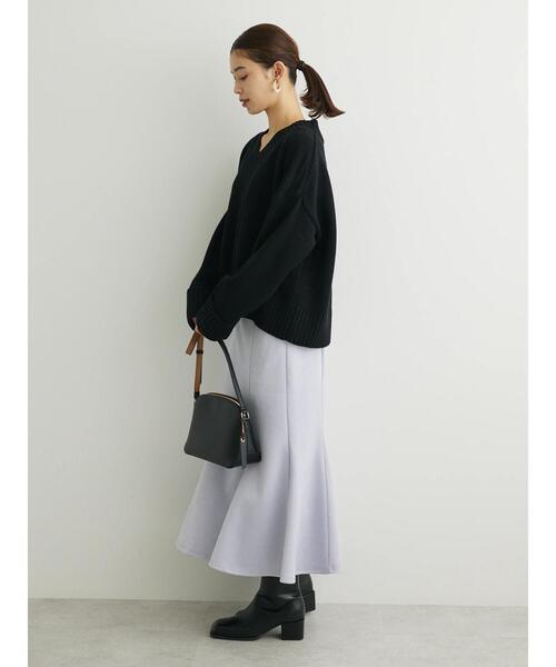 Green Parks(グリーンパークス)の「マシュマロスエードマーメイドスカート(スカート・レディース・ライトグレー/ラベンダー/ブラック・FREE)」の18枚目の写真