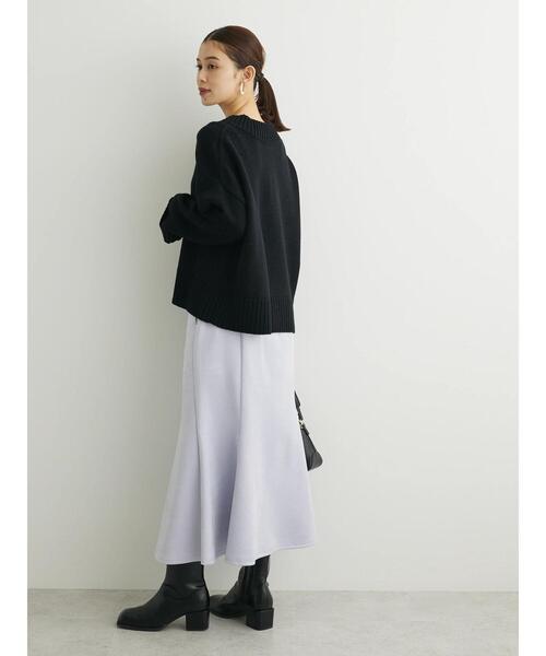 Green Parks(グリーンパークス)の「マシュマロスエードマーメイドスカート(スカート・レディース・ライトグレー/ラベンダー/ブラック・FREE)」の17枚目の写真