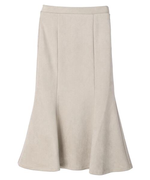 Green Parks(グリーンパークス)の「マシュマロスエードマーメイドスカート(スカート・レディース・ライトグレー/ラベンダー/ブラック・FREE)」の6枚目の写真