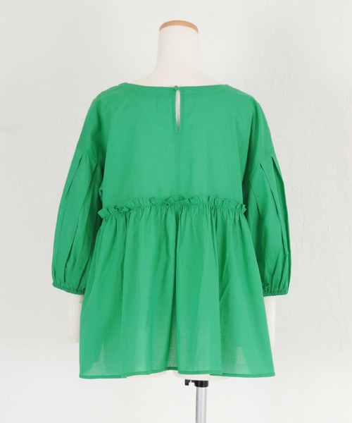 titivate（ティティベイト）の「ｷﾞｬｻﾞｰ切替ﾎﾞﾘｭｰﾑｽﾘｰﾌﾞﾌﾞﾗｳｽ（シャツ/ブラウス・レディース・オフホワイト/イエロー系その他/ブラック/グリーン/ブルー系その他・S/M）」の20枚目の写真