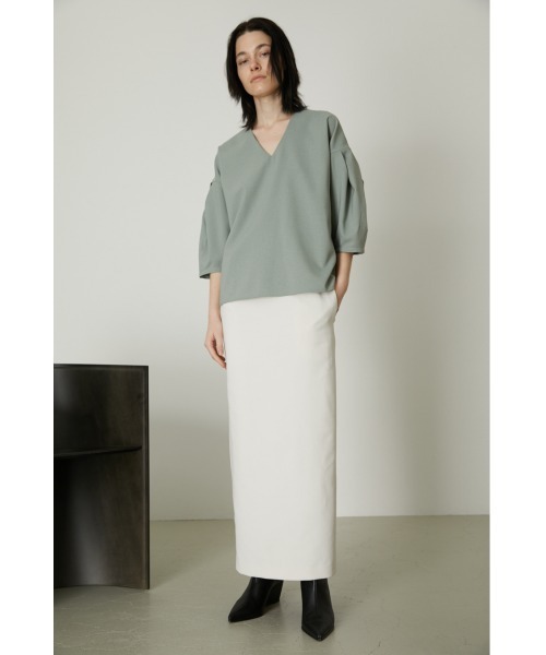 【新品・未使用】リムアーク ブラウス　シャツ　トップス　プリーツ　フレア　長袖 シャツ ブラウス レディース 長袖 トップス とろみシャツ シャツ