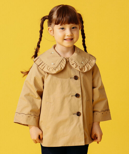 B:MING by BEAMS（ビーミングバイビームス）の「B:MING by BEAMS / 刺繍 ツイル コート（100～140cm）（その他アウター・キッズ・ベージュ/グリーン・100/120/140/130/110）」の12枚目の写真