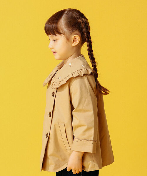 B:MING by BEAMS（ビーミングバイビームス）の「B:MING by BEAMS / 刺繍 ツイル コート（100～140cm）（その他アウター・キッズ・ベージュ/グリーン・100/120/140/130/110）」の14枚目の写真