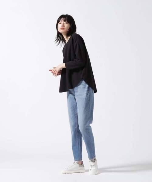 IJIIT&Co.（イジットアンドコー）の「IJIIT&Co.(イジット&コー) ブークレーロンスリーブTシャツ（Tシャツ/カットソー・レディース・ブラック・F）」の3枚目の写真