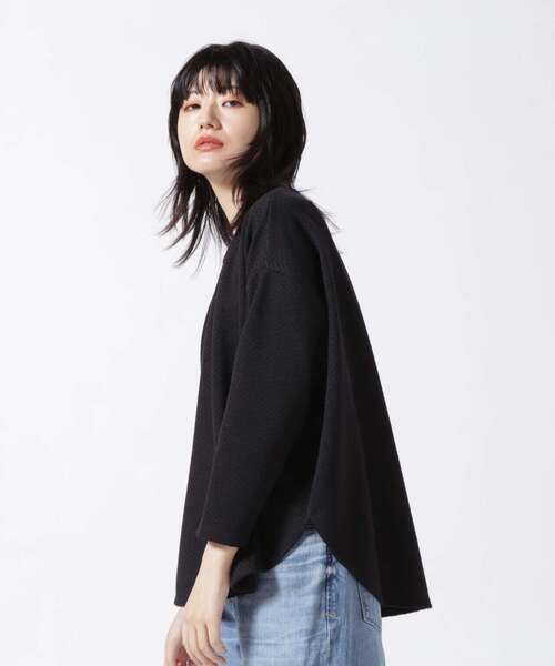 IJIIT&Co.（イジットアンドコー）の「IJIIT&Co.(イジット&コー) ブークレーロンスリーブTシャツ（Tシャツ/カットソー・レディース・ブラック・F）」の4枚目の写真