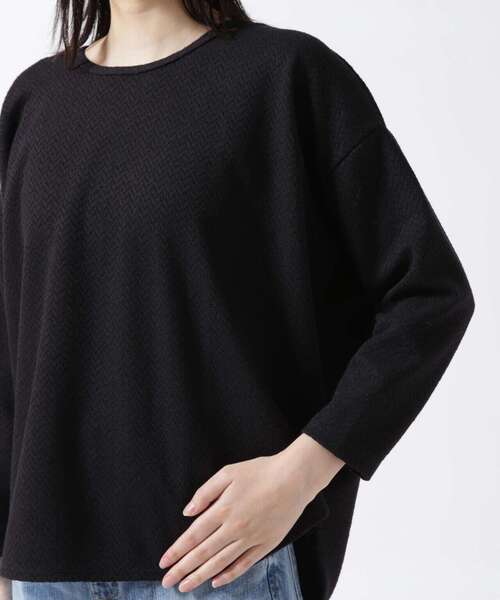 IJIIT&Co.（イジットアンドコー）の「IJIIT&Co.(イジット&コー) ブークレーロンスリーブTシャツ（Tシャツ/カットソー・レディース・ブラック・F）」の7枚目の写真