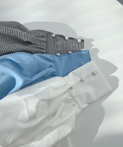 AS KNOW AS plus(アズノゥアズプラス)の「○パールボタン ボウタイブラウス(シャツ/ブラウス・レディース・ブルー/ブラック系その他/オフホワイト/ホワイト系その他/ベージュ系その他・FREE)」の18枚目の写真