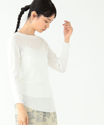 BEAMS BOY | BEAMS BOY / リブ クルー 7分袖 カットソー(Tシャツ/カットソー)